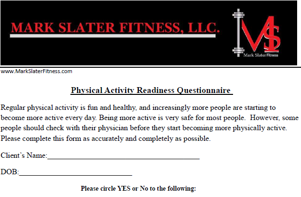 Physical Activity Readiness Questionnaire